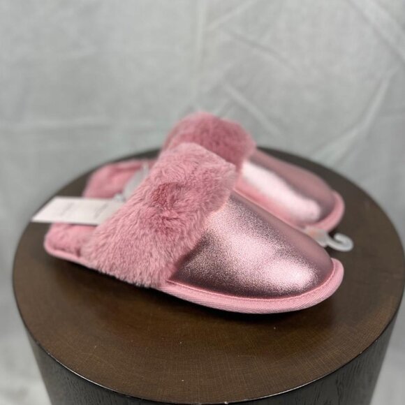 NWT Auden Rae Metallic Scuff Slippers in Pink - Size S/5-6 - Picture 2 of 5